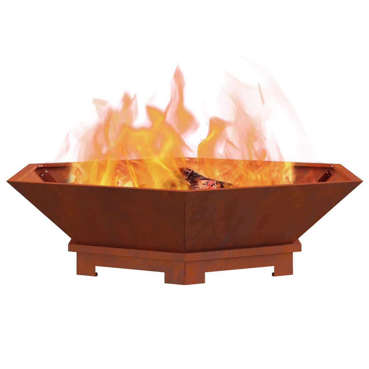 Feuerstelle Rostoptik 100 x 100 x 28 cm