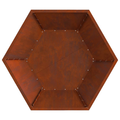 Feuerstelle Rostoptik 100 x 100 x 28 cm
