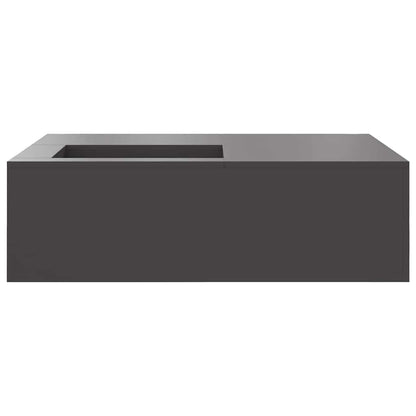 Feuerstelle Schwarz 100 x 100 x 30 cm Wetterfeststahl