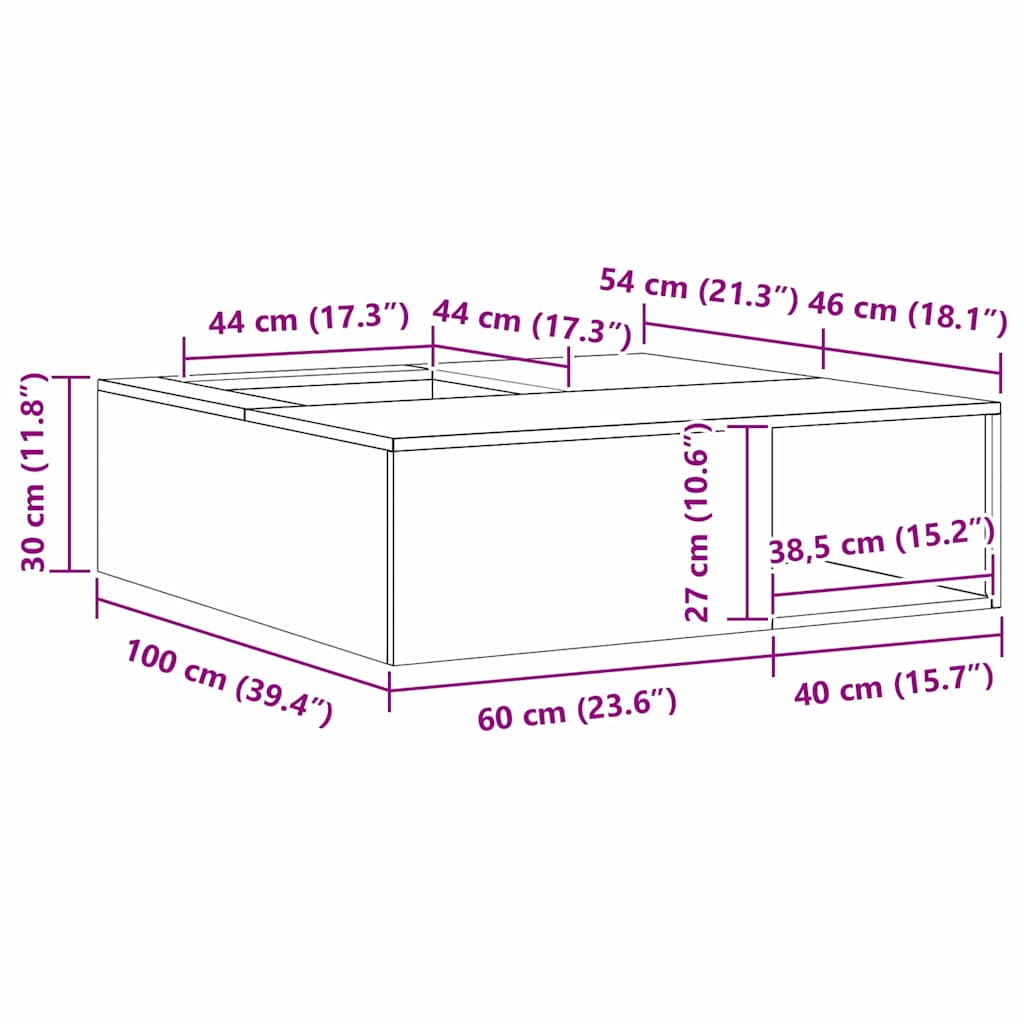 Feuerstelle Schwarz 100 x 100 x 30 cm Wetterfeststahl