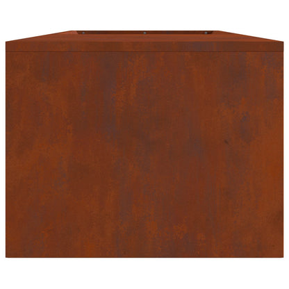 Feuerschale Rostoptik 160 x 45 x 35 cm Wetterfeststahl