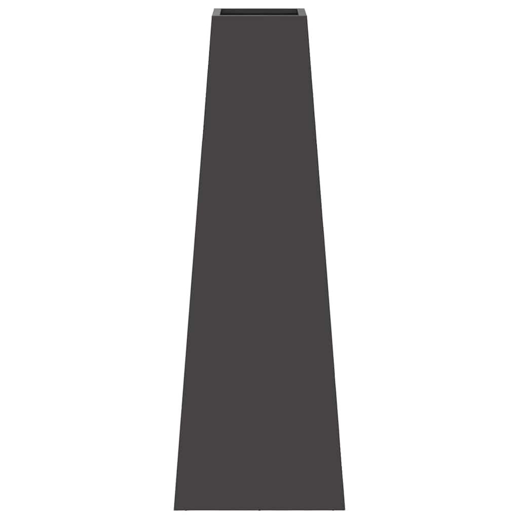 Feuerstelle Schwarz 50 x 35 x 100 cm Wetterfeststahl