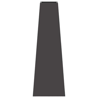 Feuerstelle Schwarz 50 x 35 x 100 cm Wetterfeststahl