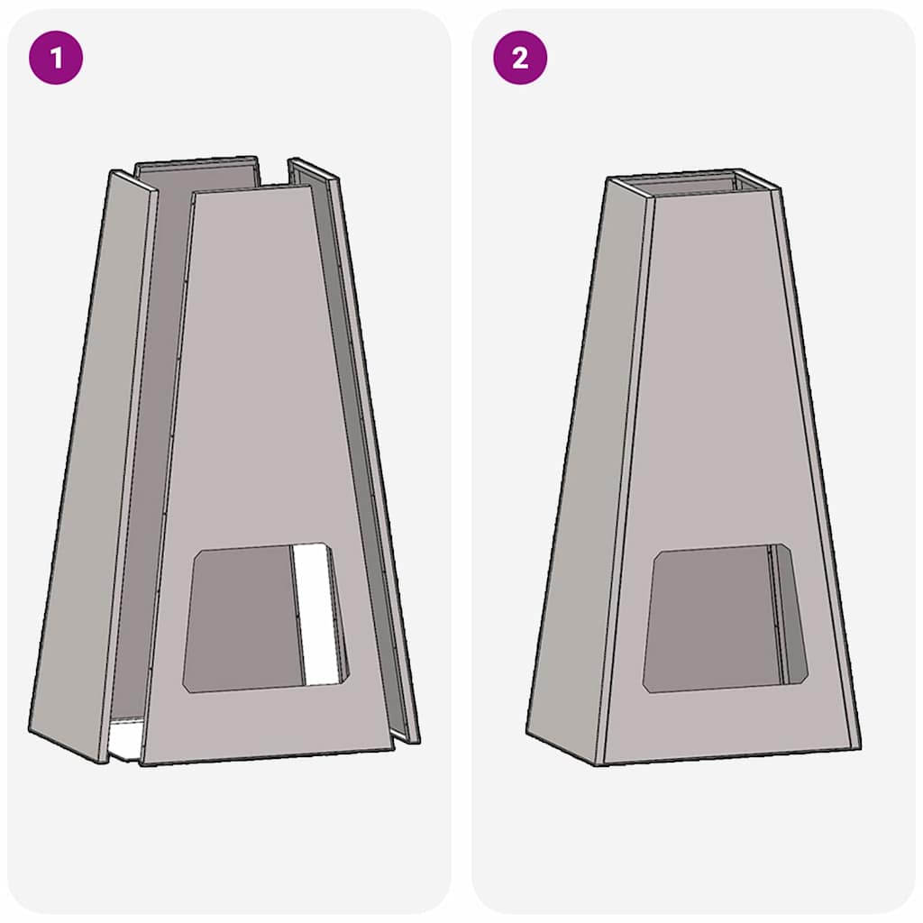 Feuerstelle Rostoptik 50 x 35 x 100 cm Wetterfeststahl