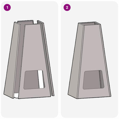 Feuerstelle Rostoptik 50 x 35 x 100 cm Wetterfeststahl