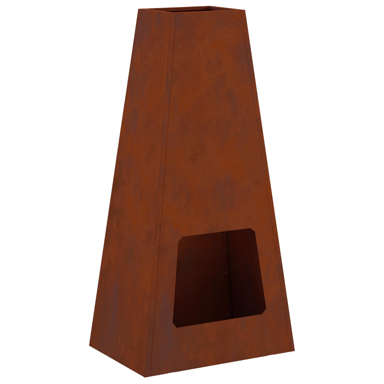 Feuerstelle Rostoptik 50 x 35 x 100 cm Wetterfeststahl