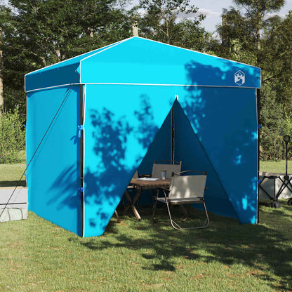 Pavillon-Zelt 243 x 243 x 251 cm Blau Stoff