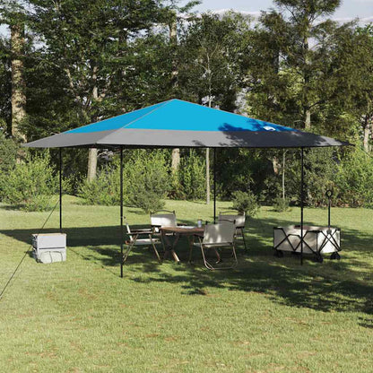 Pavillon-Zelt 395 x 395 x 251 cm Blau Stoff