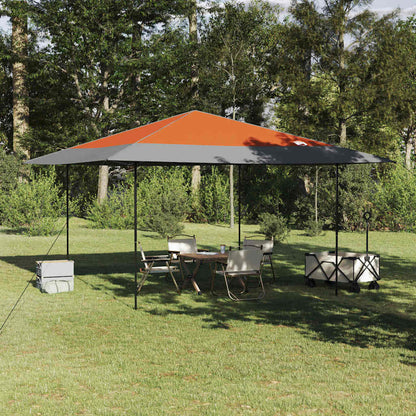 Pavillon-Zelt 395 x 395 x 251 cm Orange Stoff