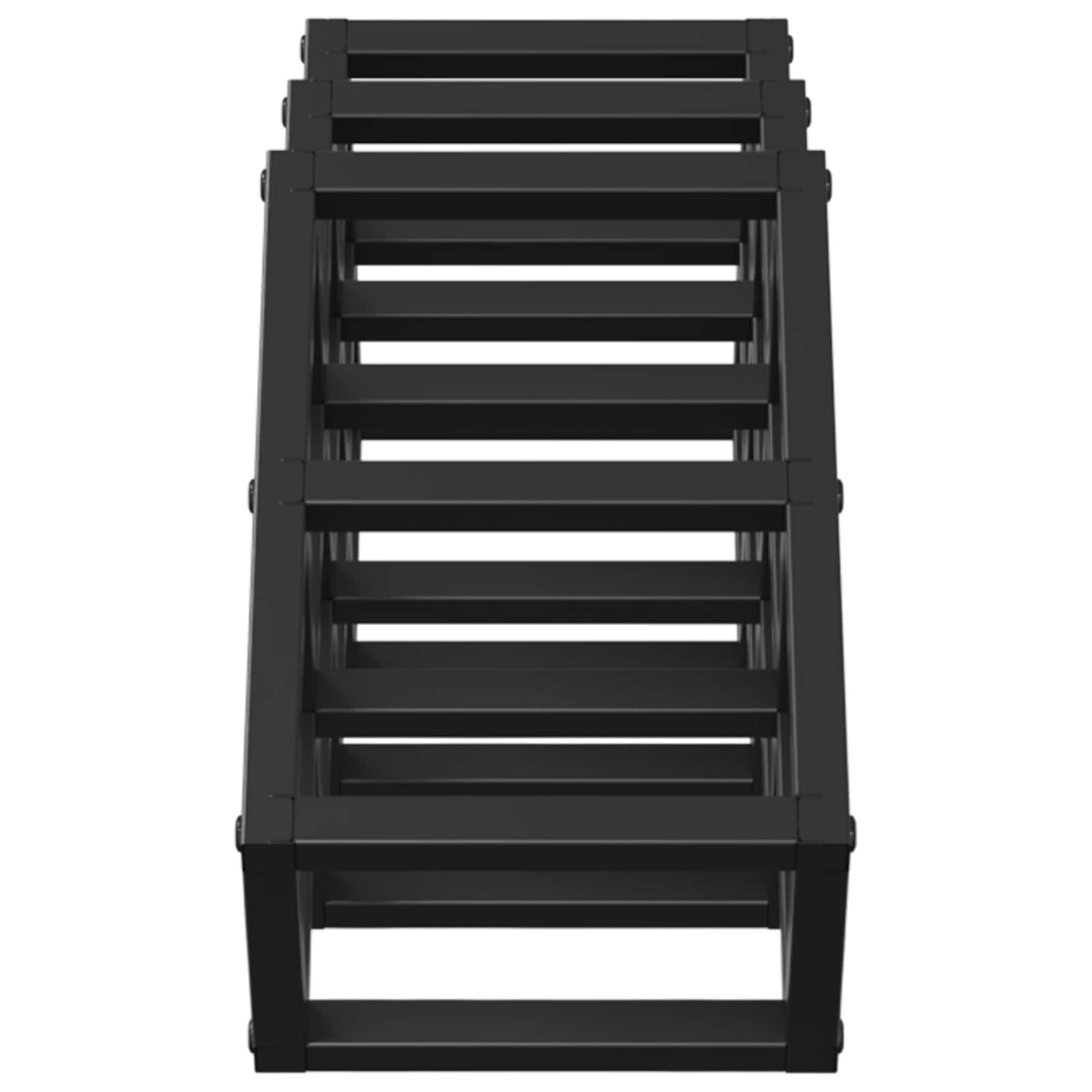 Weinregal Schwarz Eichen-Optik 63 x 16,5 x 25 cm