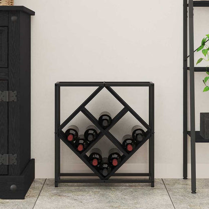 Weinregal 16 bottles Holzwerkstoff Schwarz Eichen-Optik