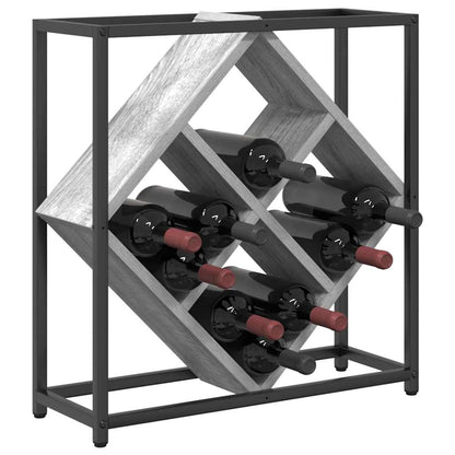 Weinregal 16 bottles Holzwerkstoff Graues Sonoma