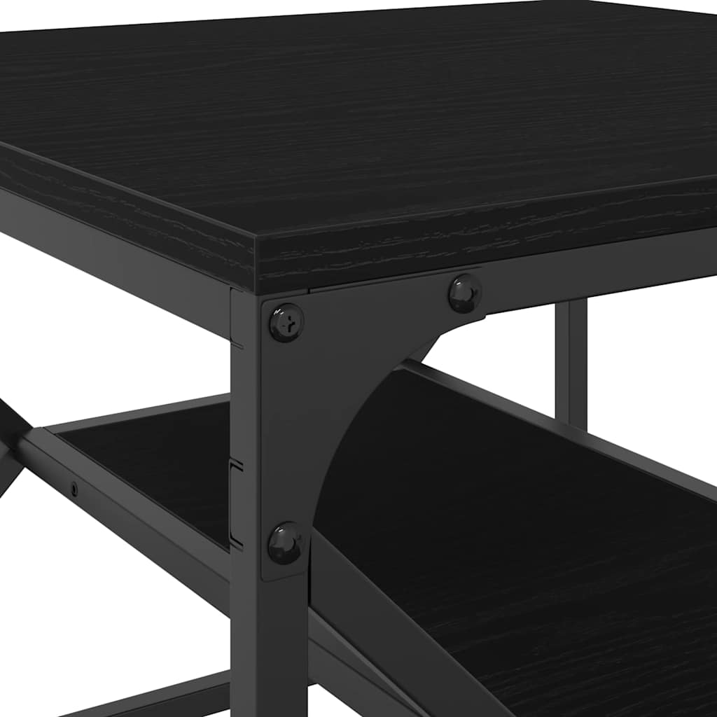 Couchtisch Schwarz Eichen-Optik 51 x 50 x 40 cm