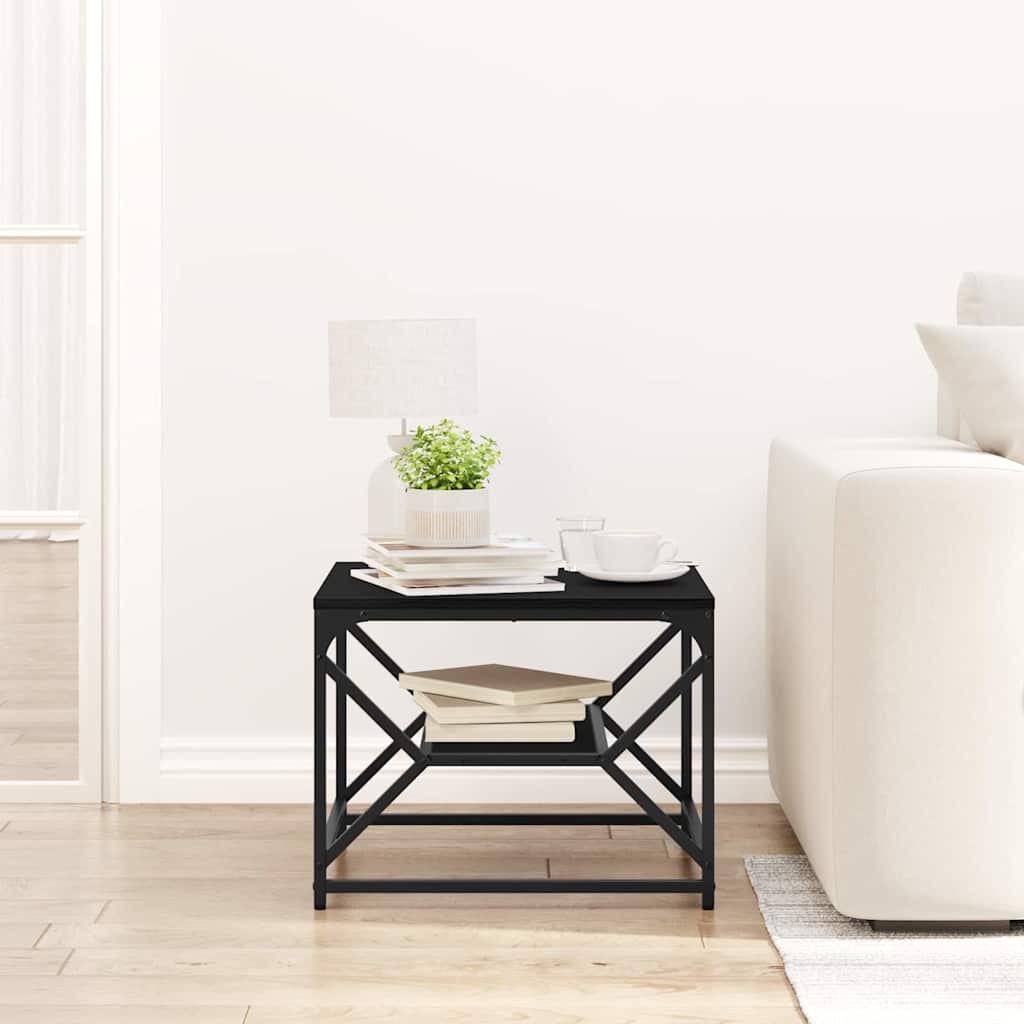 Couchtisch Schwarz Eichen-Optik 51 x 50 x 40 cm