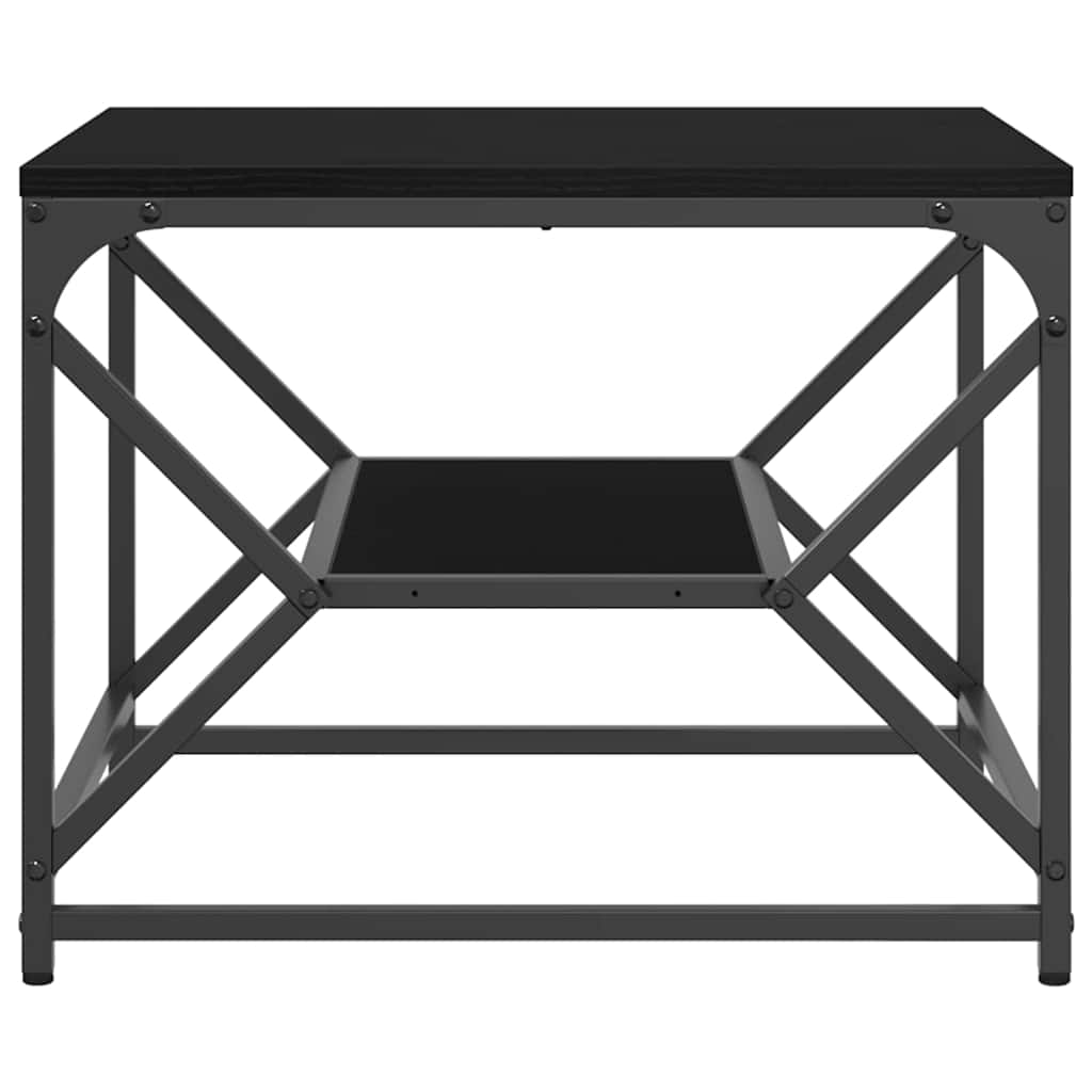 Couchtisch Schwarz Eichen-Optik 51 x 50 x 40 cm