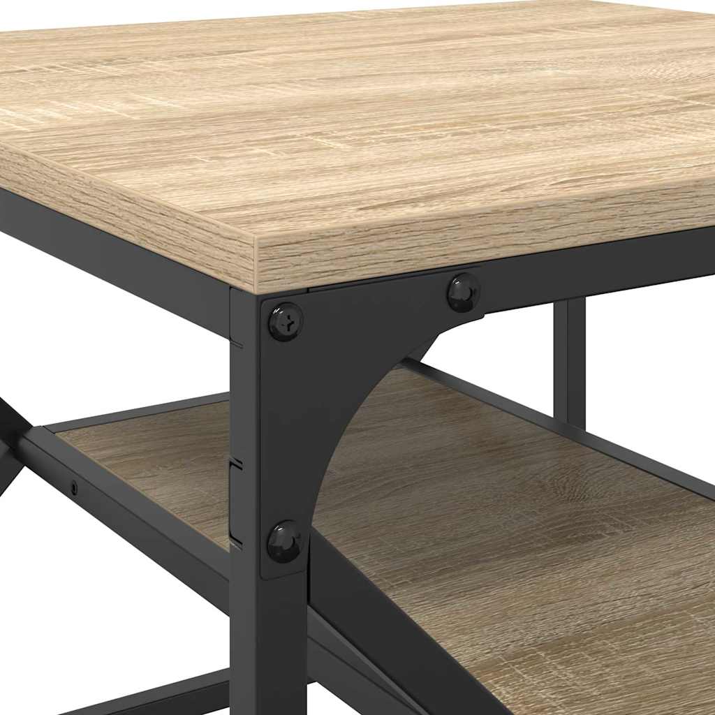 Couchtisch Sonoma Eiche 51 x 50 x 40 cm Ingenieurholz und Stahl