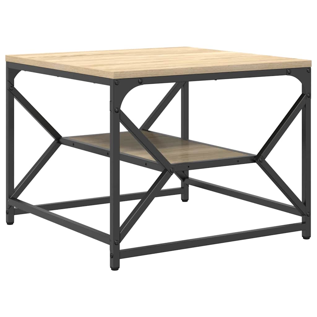 Couchtisch Sonoma Eiche 51 x 50 x 40 cm Ingenieurholz und Stahl