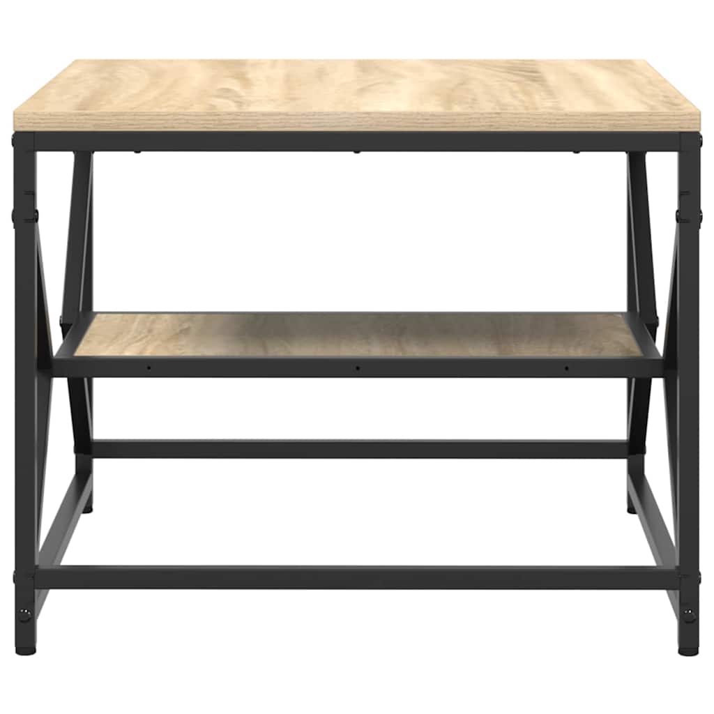 Couchtisch Sonoma Eiche 51 x 50 x 40 cm Ingenieurholz und Stahl