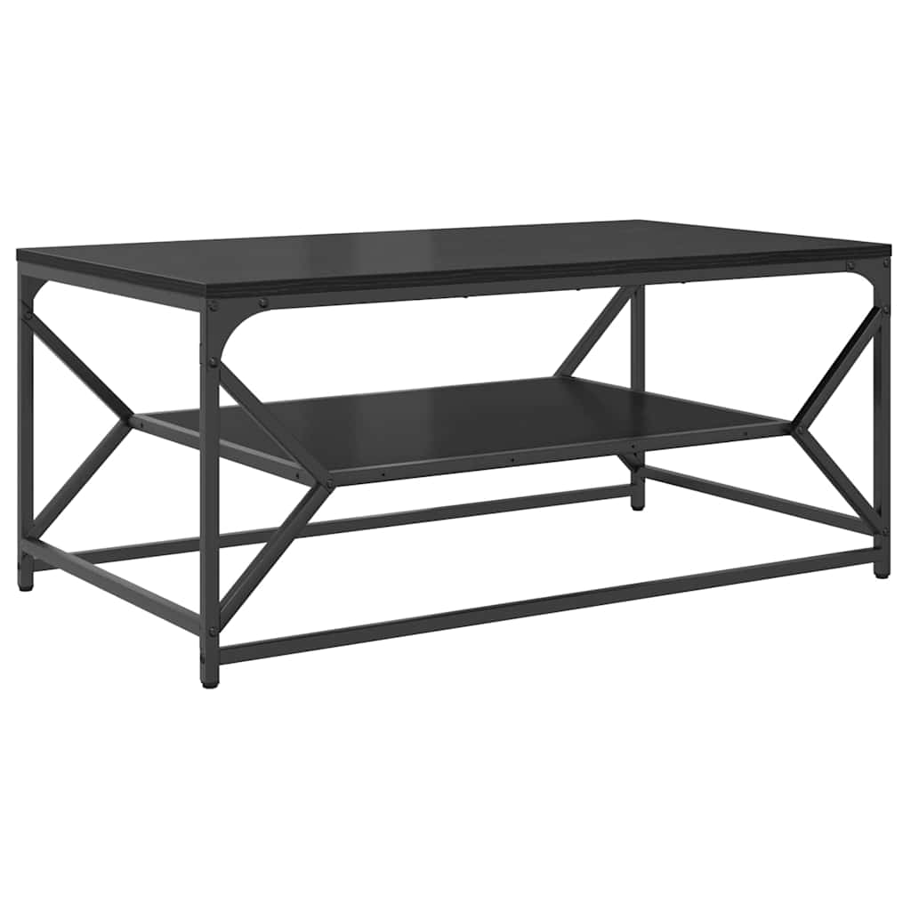 Couchtisch Schwarz Eichen-Optik 90 x 50 x 40 cm