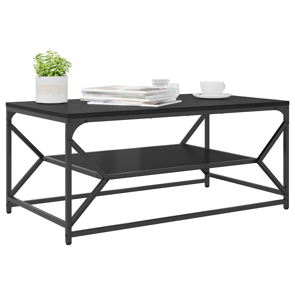 Couchtisch Schwarz Eichen-Optik 90 x 50 x 40 cm