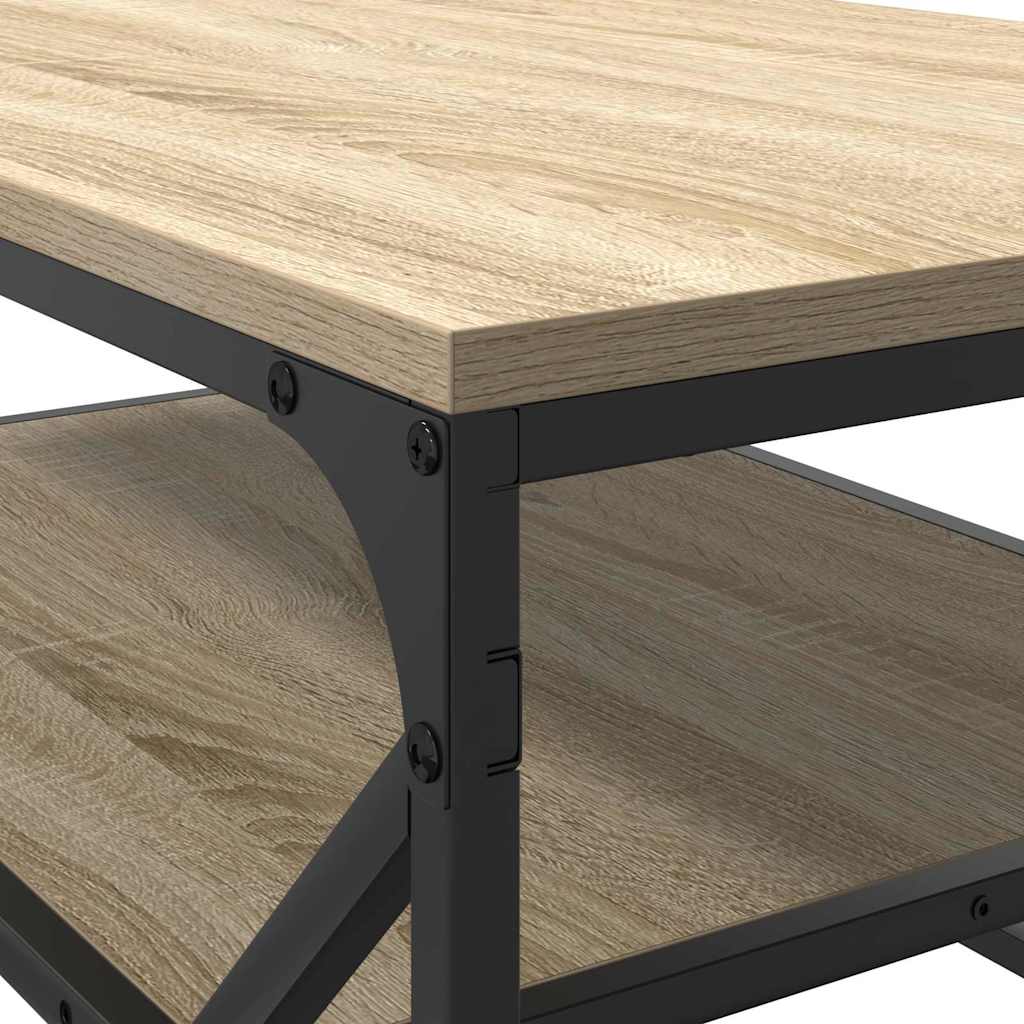 Couchtisch Sonoma Eiche 90 x 50 x 40 cm Ingenieurholz und Stahl