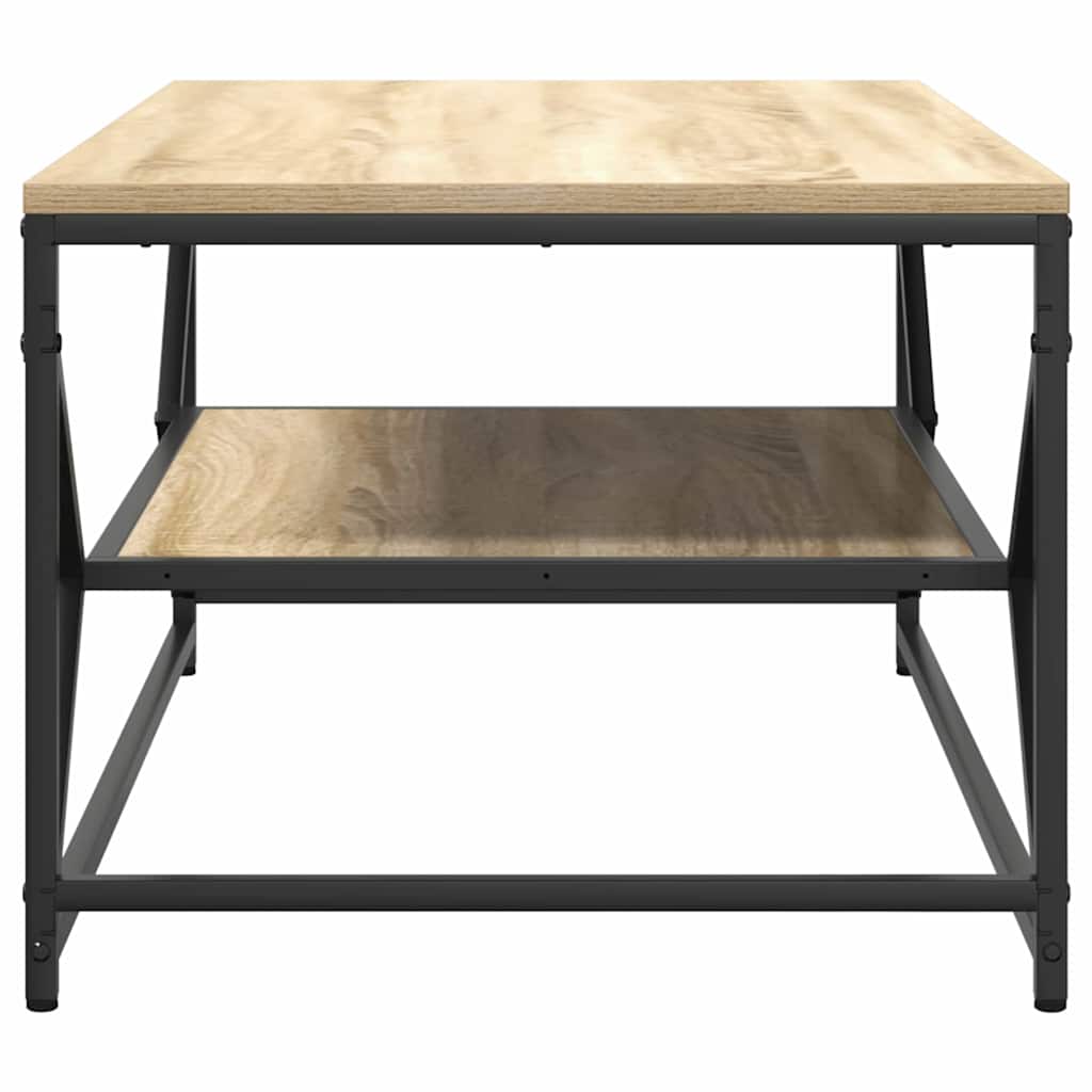 Couchtisch Sonoma Eiche 90 x 50 x 40 cm Ingenieurholz und Stahl
