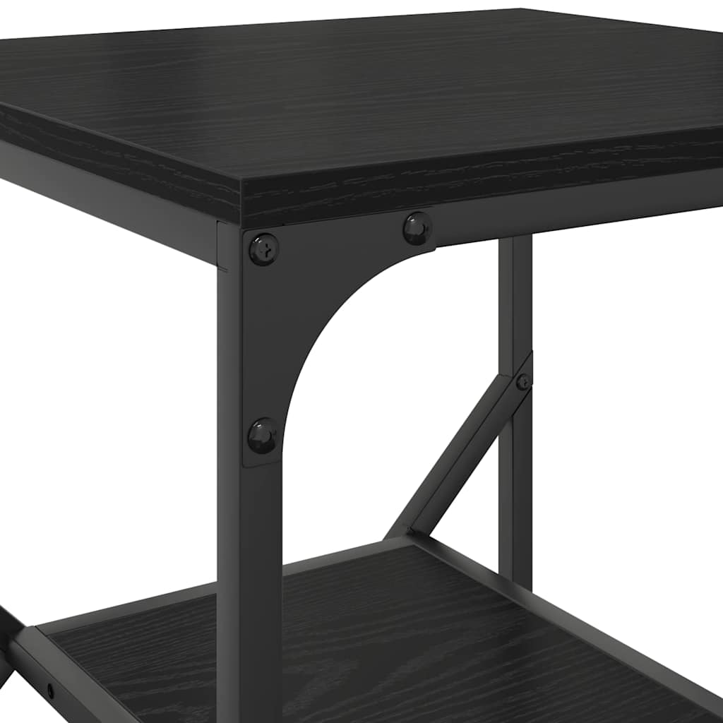 Beistelltisch Schwarz Eichen-Optik 41 x 40 x 60 cm