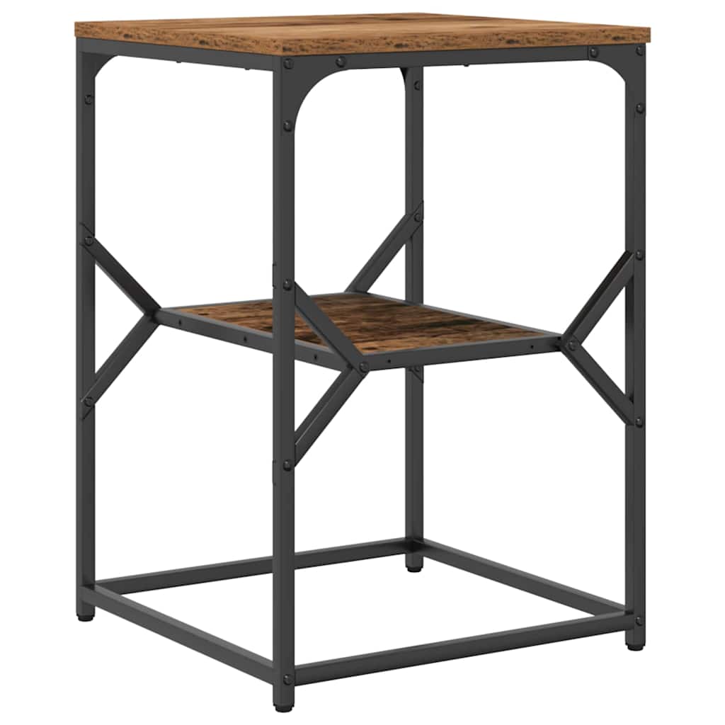 Beistelltisch Altholz 41 x 40 x 60 cm Ingenieure Holz und Stahl