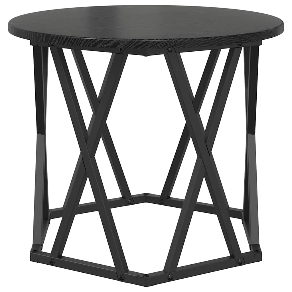 Beistelltisch 2 stk. Schwarz Eichen-Optik 50 x 50 x 40 cm