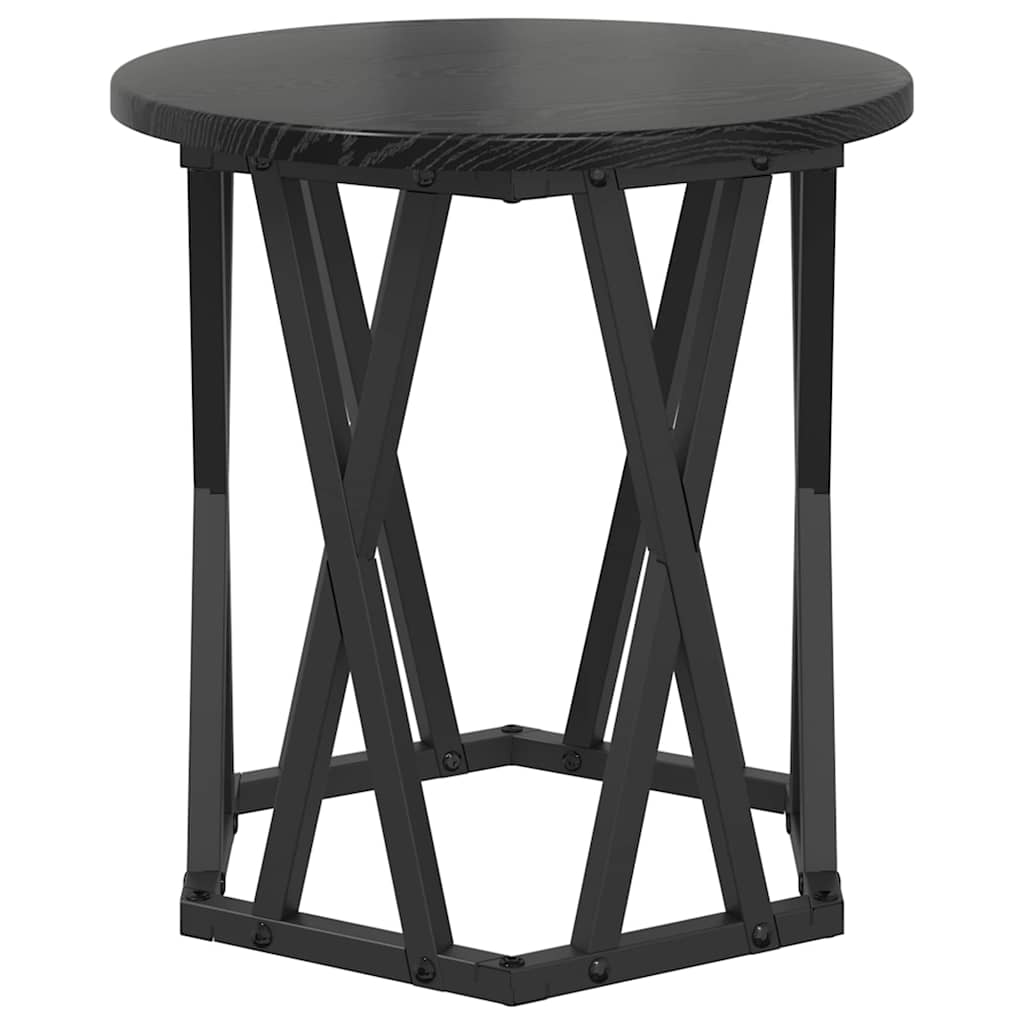 Beistelltisch 2 stk. Schwarz Eichen-Optik 50 x 50 x 40 cm
