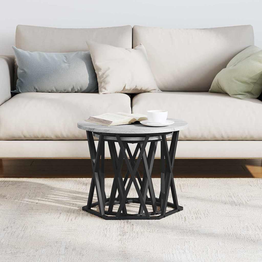 Beistelltisch 2 stk. Sonoma-Grau 50 x 50 x 40 cm