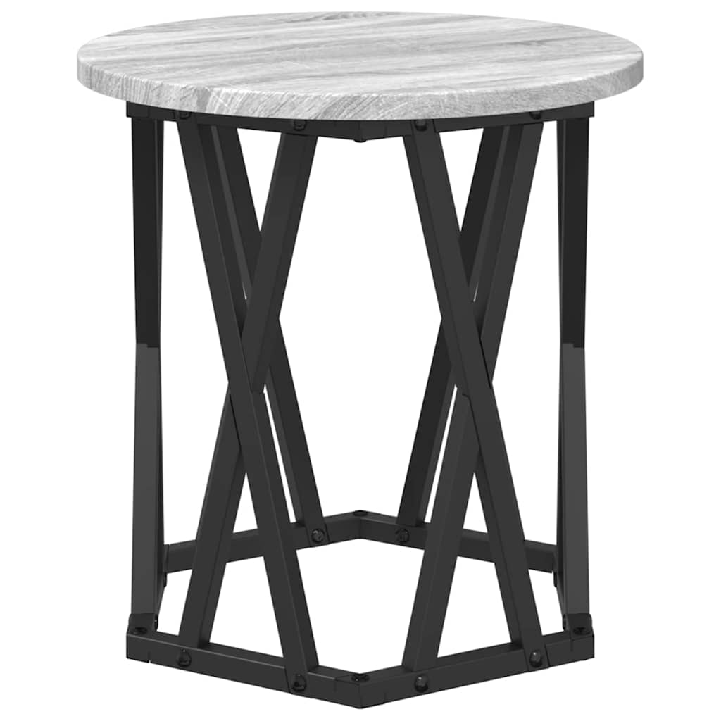 Beistelltisch 2 stk. Sonoma-Grau 50 x 50 x 40 cm