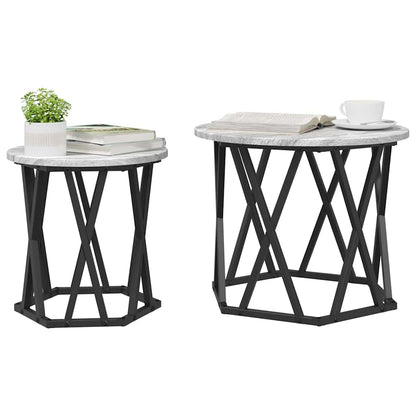 Beistelltisch 2 stk. Sonoma-Grau 50 x 50 x 40 cm