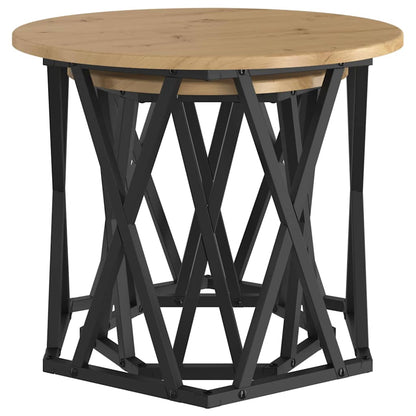 Beistelltisch 2 stk. Artisan-Eiche 50 x 50 x 40 cm