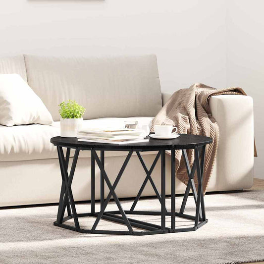Couchtisch Schwarz Eichen-Optik 80 x 80 x 42 cm