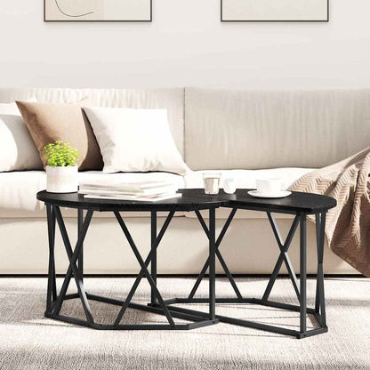 Couchtisch Schwarz Eichen-Optik 80 x 80 x 42 cm