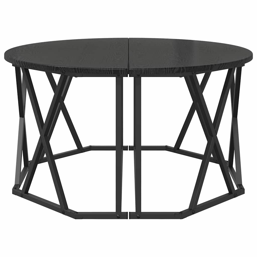Couchtisch Schwarz Eichen-Optik 80 x 80 x 42 cm