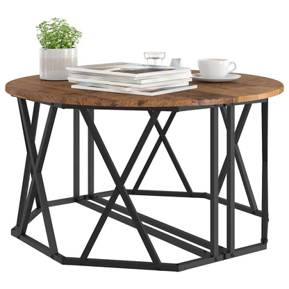 Couchtisch Altholz 80 x 80 x 42 cm Ingenieure Holz und Stahl