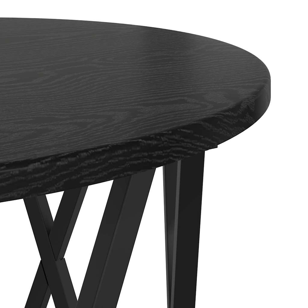 Nesting Beistelltisch 3 stk. Schwarz Eichen-Optik