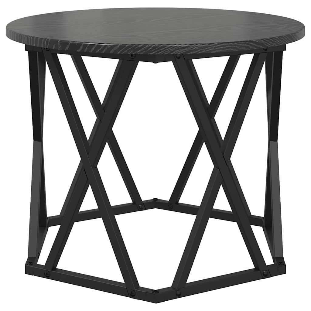 Nesting Beistelltisch 3 stk. Schwarz Eichen-Optik
