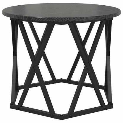Nesting Beistelltisch 3 stk. Schwarz Eichen-Optik