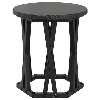 Nesting Beistelltisch 3 stk. Schwarz Eichen-Optik