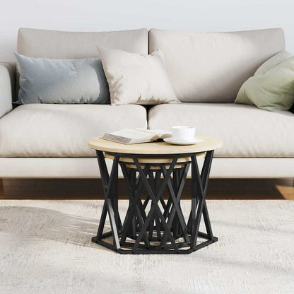 Nesting Beistelltisch 3 stk. Sonoma-Eiche 53 x 53 x 40 cm