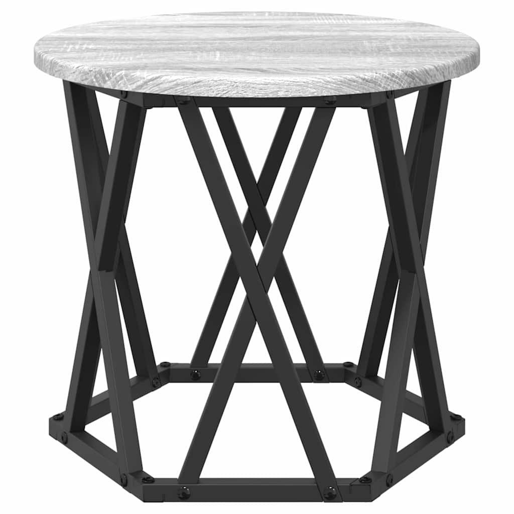 Nesting Beistelltisch 3 stk. Sonoma-Grau 53 x 53 x 40 cm