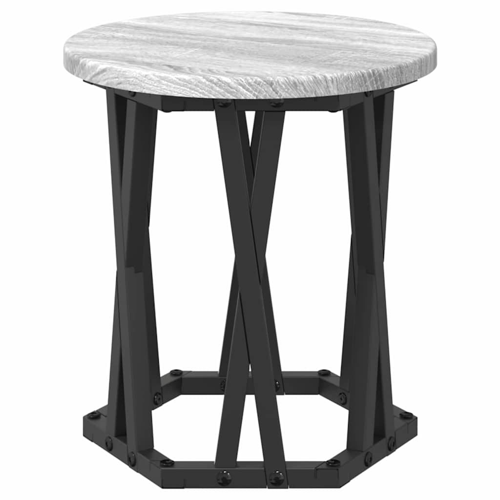 Nesting Beistelltisch 3 stk. Sonoma-Grau 53 x 53 x 40 cm