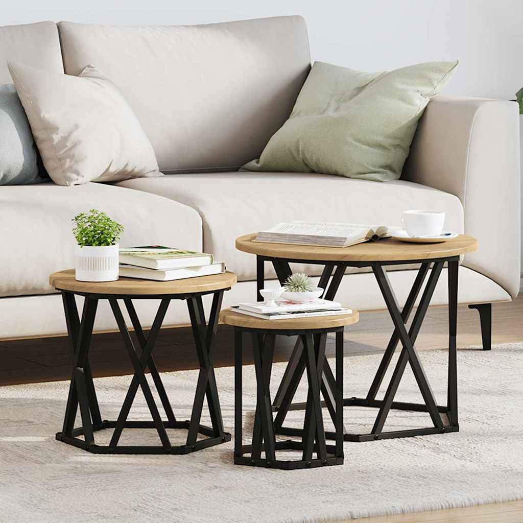 Nesting Beistelltisch 3 stk. Artisan-Eiche 53 x 53 x 40 cm