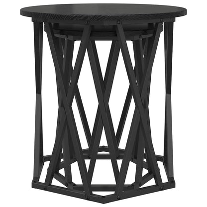 Couchtisch 2 stk. Schwarz Eichen-Optik 50 x 50 x 50 cm