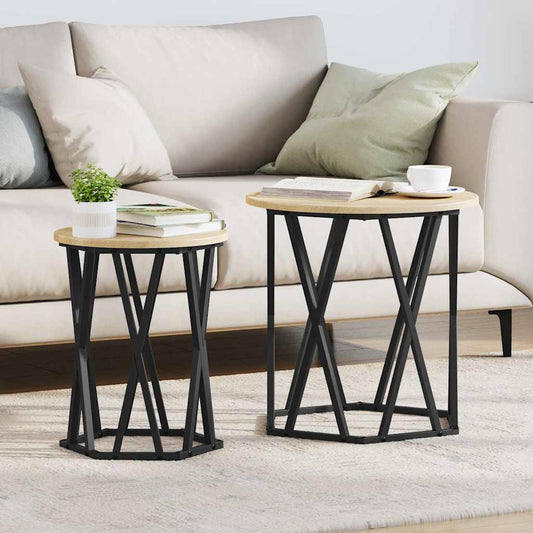 Couchtisch 2 pcs Sonoma Eiche 50 x 50 x 50 cm