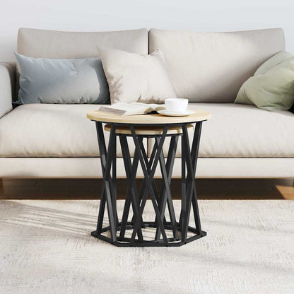Couchtisch 2 stk. Sonoma-Eiche 50 x 50 x 50 cm