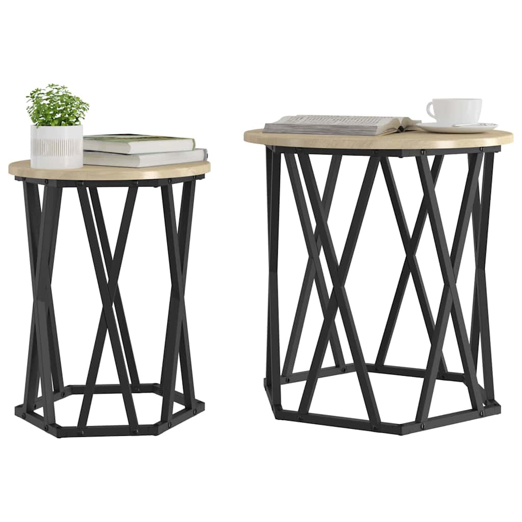 Couchtisch 2 pcs Sonoma Eiche 50 x 50 x 50 cm